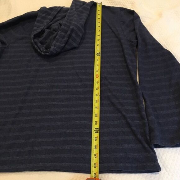BANANA REPUBLIC Navy Striped Pullover Hoodie XL - Picture 9 of 9